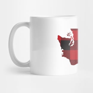 Washington State Flannel Plaid Design Mug